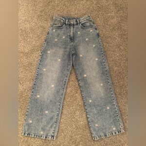 Next girls daisy print jeans with adjustable waist Age 12